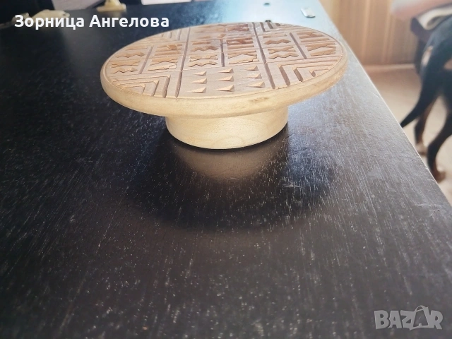 Висококачествен двустранен просфорен печат, изработен ръчно. Диаметър 13 см. От 80 те - 90 те, снимка 3 - Антикварни и старинни предмети - 53342511