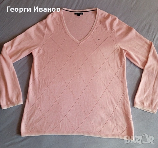 2за1 SPRING SALE TOMMY HILFIGER XL Plaid Shirt+V-Neck Sweater риза+топ пуловер КАТО НОВИ, снимка 12 - Ризи - 53708514