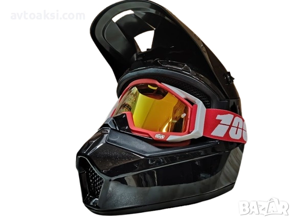Каска Крос/Атв/Мотор с Очила 100%-10367, снимка 2 - Аксесоари и консумативи - 52867391