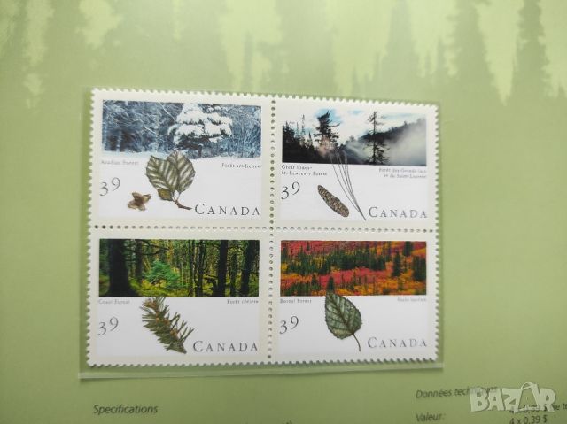 Книга deпощенски марки Канадска сувенирна колекция 1990 г, снимка 6 - Филателия - 46454673