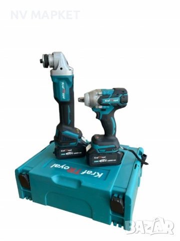 Акумулаторен ударен винтоверт и безчетков ъглошлайф /36V, 8Ah/