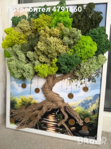 Ръчно изработени картини със скандинавски мъх