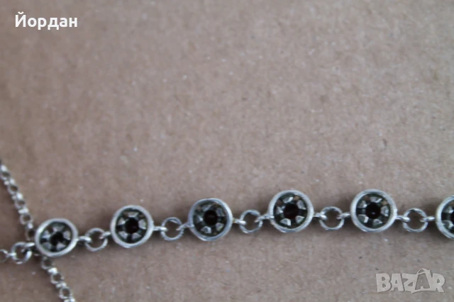 Сребърно колие с камъни гранати, снимка 7 - Колиета, медальони, синджири - 50772301