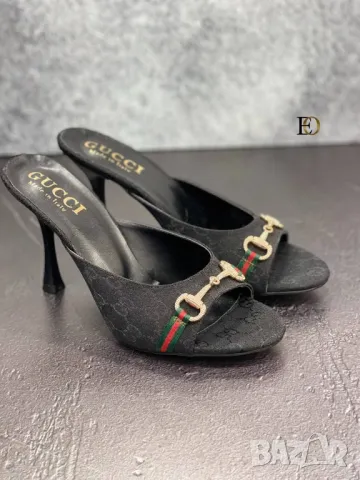 дамски чехли на ток gucci , снимка 2 - Чехли - 46935483