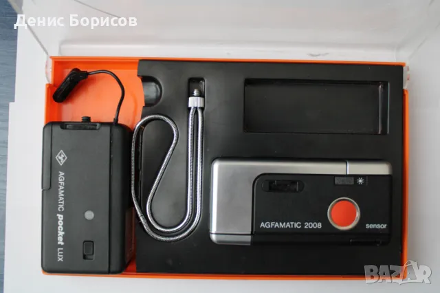 Agfamatic 2800 Sensor в кутия със светкавица и метален ремък за ръка, снимка 1 - Фотоапарати - 49390968