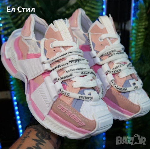 📌#Сникърси-Dolce&Gabbana Бяло с Розово 36 37 38 39 номер Цена 120лв/61.36 € Еконт, снимка 2 - Маратонки - 52417497