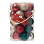 Комплект коледни топки червено, зелено и златно Ø7 см 31 бр._1241116, снимка 1