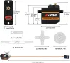 HAWK'S WORK Micro Servo 9g,комплект мотор с метална предавка за ръка на робот,(Emax ES08MA II),2 бр, снимка 2