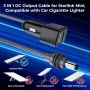Nolansend 3 в 1 захранващ кабел+адаптер за запалка Starlink Mini, 3 метра, 12V-48V с цифров дисплей, снимка 2