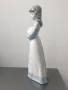 НАО ЛАДРО испанска порцеланова фигура на момиче с кученце/NAO Lladro статуетка 23см, снимка 3