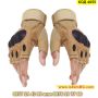 Бежови тактически ръкавици с протектор, без пръсти за различни видове спорт - КОД 4055, снимка 1 - Спортна екипировка - 45494619