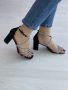Официално-ежедневни дамски сандали с елегантни извивки и бляскави детайли, снимка 3