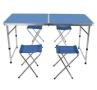 Сгъваем комплект къмпинг маса с 4 стола, алуминиева, регулируема, снимка 2