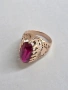 Руски златен пръстен с рубин, снимка 5