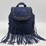 Велурена дамска раница с ресни и метални нитове – бохо стил и практичност, снимка 6