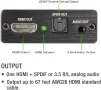 HDMI към HDMI аудио екстрактор с оптичен TOSLINK SPDIF стерео аудио конвертор,Ultra HD 4KX2K 3D, снимка 4