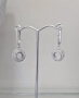 Висящи сребърни обици с цирконий, снимка 3