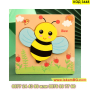 Детски дървен пъзел Пчеличка с 3D изглед и размери 14.5 х 15.4 см. - модел 3448 - КОД 3448 