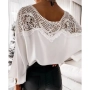 Бяла дамска блуза с дантела, снимка 2