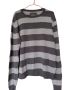 Мъжка блуза с дълъг ръкав на райета H&M, 100% памук, Сива, 67x56, L, снимка 1 - Блузи - 45514696