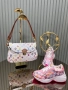 Louis Vuitton Gucci Комплект Дамски Маратонки и Дамска Чанта - Различни Цветове И Модели Код SK408, снимка 8