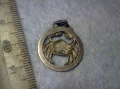 Фин Старинен СРЕБЪРЕН МЕДАЛЬОН ЗОДИЯ РАК СРЕБРО 835, снимка 2
