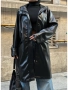 Дамско Черно Непромокаемо Палто , снимка 3