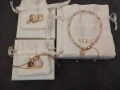 AVON комплект луксозни бижута Seren, розов кварц, снимка 1