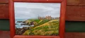 Красива картина,Slains Castle,масло на платно, снимка 3