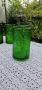 Винтидж зелени стъклени чаши за бира  с изображение на викингски воин., снимка 5
