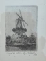 оригинална графика Холандия 1982 г. лимитирана серия мелница делфт 46/100, снимка 2
