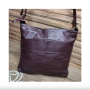 Стилна дамска чанта от естествена к. с дълга дръжка за рамо 28/28см, снимка 5