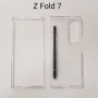 Пластмасов калъф с писалка за Z Fold 7 (прозрачен, черен), снимка 5