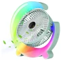 Многоцветен настолен вентилатор тип лампа RGB, снимка 8