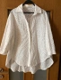 Нова универсален one size  бяла елегантна риза 100 % памук памучна рязяна дантела Италия Italy , снимка 2