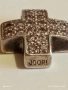 Сребърен кръст JOOP! с инкрустирани кристали Розов Турмалин ювелирна изработка 52817, снимка 8