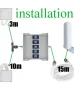 Усилвател на GSM сигнал 2G, 3G, 4G 800x900x1800x2100 MHz кабели: 15m външен и 10m + 3m вътрешни, снимка 2