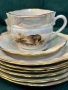 Руски порцелан-нов рядък сервиз Птици, Коростен, СССР, снимка 8
