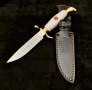 Руски нож Финка с кожена кания, снимка 4