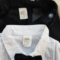 Панталон и боди риза  с папионка H&M 3-6 месеца, снимка 8 - Комплекти за бебе - 45021400