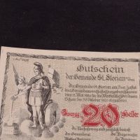 Банкнота НОТГЕЛД 20 хелер 1920г. Австрия перфектно състояние за КОЛЕКЦИОНЕРИ 45087, снимка 5 - Нумизматика и бонистика - 45566561