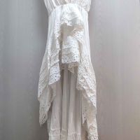 Уникална дамска бяла рокля / дамска бяла туника / Размер Л/ХЛ  L/XL Цена 70 лв, снимка 6 - Рокли - 46142251