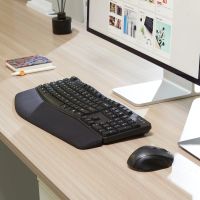 Amazon Basics Ергономични безжични клавиатура и мишка, черни, снимка 11 - Клавиатури и мишки - 45221528