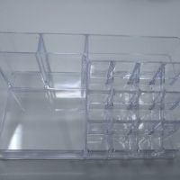 Практичен прозрачен органайзер за гримове в две части, снимка 4 - Други - 45530410