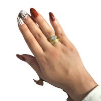 Красив дамски пръстен от неръждаема стомана с хубав блестящ камък, снимка 2 - Пръстени - 45709481