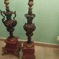 Два барокови свещника комплект, снимка 4 - Други ценни предмети - 45496054