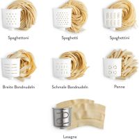 Електрическа машина уред за паста спагети тесто 7 накрайници безглутенова паста Nina Springlane, снимка 2 - Други - 45429247