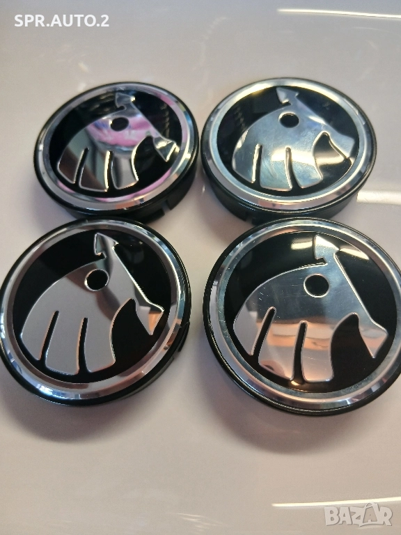 Капачки за джанти Шкода черни 55/60 , снимка 1