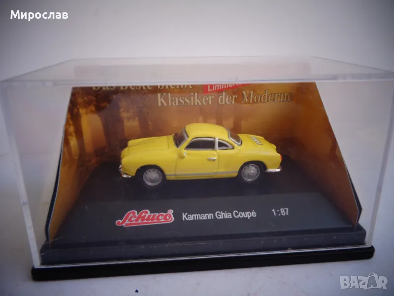 1:87 H0 SCHUCO VW KARMANN GHIA КОЛИЧКА МОДЕЛ ИГРАЧКА, снимка 1