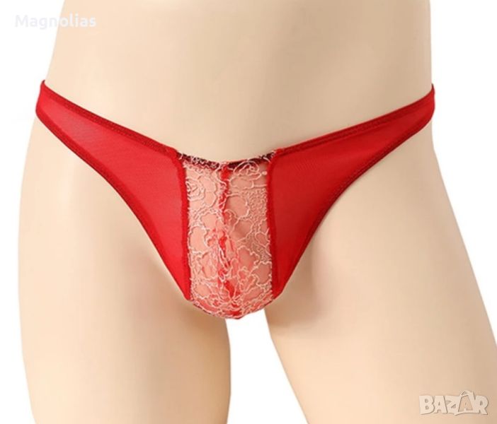 Мъжки секси прашки G-String  limited Black  Red , снимка 1